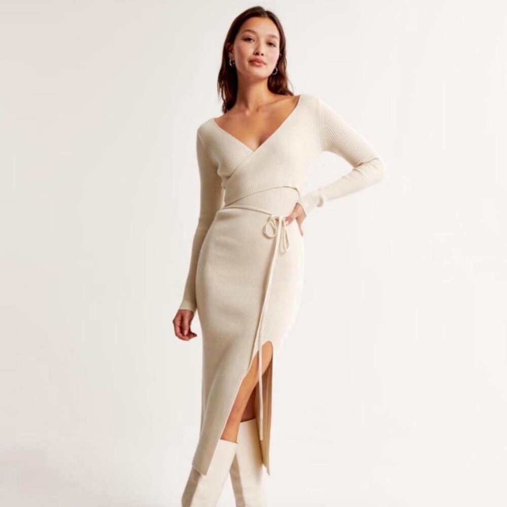 Abercrombie & Fitch Wrap Sweater Dress (NWOT) - Picture 1 of 1